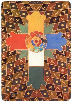 Card back, the Rose Cross